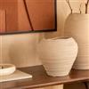 DEGHI Vaso da interno 20h cm in ceramica beige con motivo in rilievo - Rudi