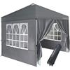 Origem Gazebo Pieghevole Impermeabile 3x3m/2.5x2.5m/3x6m, Montaggio One-Touch e Sacca Portaoggetti con Ruote, Portatile Tende Gazebo Esterno Resistente con Zanzariera per Giardino, Spiaggia, Campeggio