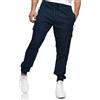Indicode Uomini Dennis Cargo Pants | Pantaloni Cargo in 98% Cotone con 6 Tasche Navy XL