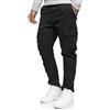 Indicode Uomini Walsh Cargo Pants | Pantaloni Cargo in Cotone con 6 Tasche Black L