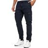 Indicode Pantaloni cargo da uomo Alex in cotone con 6 tasche | pantaloni cargo chino da uomo, blu navy, 3XL