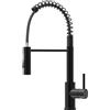 CECIPA Rubinetto Lavello Cucina Nero, Miscelatore Cucina Con Doccetta Estraibile, Rubinetto Cucina Con Due Tipi Di Getto D'acqua, Miscelatore Lavello Cucina Ad Arco Alto, Acciaio Inossidabile