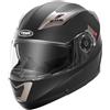 YEMA Casco Modulare Moto Integrale Scooter - YEMA YM-925 Caschi Modulari Motorino Integrali ECE Omologato Donna Uomo con Doppia Visiera Parasole, Nero opaco, L