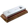 MITSUMOTO SAKARI Pietra Affilatrice per Coltelli Giapponesi, Pietra Affilatrice per Coltelli Professionali da Cucina 1000/3000 Grit, Pietra Affilatrice Anti-scivolo di Bambù per Sedili