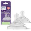 Philips Avent Tettarella per biberon Natural Response - 2 tettarelle per biberon, senza BPA, per bambini da 6 mesi in su (modello SCY966/02)