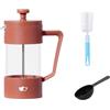 Watson and Monday W&M Caffettiera - Caffettiera francese - Pressa francese - French Press - Macchina da caffè manuale - Macchina da caffè in acciaio inox - Vetro Borosilicato - Triplo filtro - Cucchiaio dosatore +