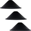DC VOLTAGE DCVOLTAGE Confezione da 3 Luci a Sospensione Moderne Paralume Conico Nero Facili da Installare Con Attacco LED E27 Per Lampada da Soffitto Perfette Per Ristoranti Offici Bar Cucine Sale da