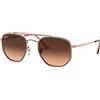 Ray-Ban 0RB3648M Occhiali da Sole, Nero (Copper), 52 Unisex-Adulto