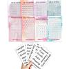 Qupuce 8 tipi Risparmia Il Denaro Challenge, Agenda Risparmio Soldi con Buste a Cerniera per Lavoro e Casa Budget di Contanti Organizzatore (Rosa-Italiano)