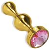 eegroh Sissy Gabbia di castità per uomini con 4 anelli, dilatatore anale plug per uomini, cintura elastica anti-spreco da indossare, pene culo SM Bondage Trainer (Anal Plug-Gold)