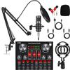 Mocoli Pacchetto Microfono Podcast, Interfaccia Audio Con Scheda Audio Live All-In-One E Microfono Tonor Bm 800 Per La Registrazione Trasmissione Streaming Live Youtube Tiktok