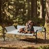 Gardner Pet Letto Rialzato per Cani Taglia Grande e Media, Brandina Traspirante da Esterno e Interno, Cuccia Estiva Resistente ai Graffi per Cani, Struttura in Metallo Robusta-(Grigio, S)