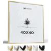 Heimlich® - Cornice per foto - 40x40 cm, Metallo di alluminio, Oro - Cornice quadrata grande con copertura in foglio di plastica - Solo espositore da parete