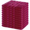 Lavea® 10 Lavette Bagno 30x30 cm in Spugna di Cotone 100% Morbidi e Assorbenti, per Casa Hotel Spa - Ideali anche come Asciugamani Bagno Viso e Bidet - Bordeaux