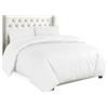 Sapphire Collection - Copripiumino in tinta unita con federe copricuscino in cotone percalle, biancheria da letto, non necessita di stiratura, White, Singolo
