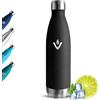 Grsta Borraccia Termica, Borraccia 500ml Senza BPA, Isolato Sottovuoto, Borracce Termiche a Prova di Perdite, Bottiglia Termica, Riutilizzabile Borraccie Acciaio Inox per Corsa, Fitness, Esterni