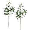 Flair Flower Ramo d'ulivo artificiale con olive nere, 77 cm, set da 2 pezzi, grandi come veri rami mediterranei, decorazione per matrimoni, foglie d'ulivo, arbusto d'oliva, decorazione per ghirlanda, composizione