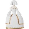 DRW Figura di una menina di ceramica in bianco sabbia e oro 27x17x43cm
