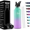 HoneyHolly Borraccia Termica 750 ML, Senza BPA, Bottiglia Termica, Sottovuoto a Doppia Parete, Borracce Termiche, 18/8 Acciaio Inox, Borraccia Acciaio, con Cannuccia, Termos per Palestra, Sport, Bici