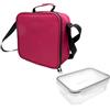 Nerthus FIH 1509 lunch bag termica nera con contenitore ermetico 1L borsa isolante con manico ideale per lavoro ufficio