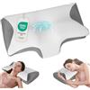 Cozary Cuscino Memory Foam Cervicale Per Dormire Cuscino Ortopedico Regolabile in due altezze Federa Sfoderabile e Lavabile Grigio Adatto a tutti i tipi di sonno 62X37X8/12cm