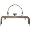 QUARKZMAN Telaio Borsa in Metallo, 20cm retrò Rettangolare Chiusura Click Clac per Borse per Creazione Borsa Manico Borsellino Borsa Busta Ricambi Ferramenta Telaio (Bronzo)