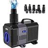 YAOBLUESEA Eco Pompa per Laghetto con Filtro Ad Acqua, Super Eco Pompa Laghetti Sommergibile, Anfibio Pompe Acquario Laghetto per Terrari, Sistemi di Circolazione per Laghetti Carpe 3000l/h 10W