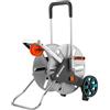 GARDENA CleverRoll L Easy Metall: grande avvolgitubo con capacità fino a 100 m, comoda conduzione del tubo in un robusto telaio metallico (18550-20)