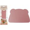 DORON & CHARLIE - Set da tavola - Pasto per bambini - 056620 - Rosa - Silicone - Design Orsetto - Antiscivolo - Impermeabile - Lavabile - Impermeabile - Prima età - Puericultura - Facile da pulire