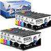 DOUBLE D 950XL 951XL Cartucce d'inchiostro compatibili per HP 950XL/951XLmultipack per HP Officejet Pro 8100 8610 8600 8615 8620 8625 8660 251dw 276dw (4 Nero, 2 Ciano, 2 Magenta, 2 Giallo)