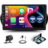 GOHHDL 4G+64G GOHHDL Autoradio Android per Fiat Fiorino/Qubo/Citroen Nemo/Peugeot Bipper 2007-2018 con Carplay Android Auto, Schermo da 10 Pollici con GPS WIFI BT FM/RDS DSP SWC Retrocamera&MIC