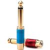 RUNCCI-YUN 2 Pezzi Audio Adapter 6.35mm Mono Maschio TS a Femmina RCA (1/4 di Pollice),6.35mm Mono Maschio TS a Femmina RCA per Home Theater, Fotocamere, Cuffie