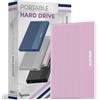 SUHSAI Disco Rigido Esterno 1TB HDD Portatile USB 3.0 2,5 Pollici, Velocità 5 Gbps, Compatibile con PC, Mac, PS4, PS5, Smart TV, Laptop, Desktop, Rosa