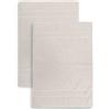 zer0bed Set 2 Tappetini da Bagno in Spugna, Misura 50x70 cm, Assorbente, 650 g/m², Lavabile in Lavatrice, Asciugatura rapida, Colore Panna