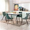 FurnitureR Tavoli da salotto in finto marmo bianco, stile puré ed elegante, per 4-6 persone, piano in legno spesso con struttura in metallo, per cucina, sala da pranzo, soggiorno, 120 x 70 x 75 cm