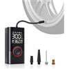 Fancysky Gonfia Gomme Auto Portatile, Compressore Gomme Auto, Compressore Aria Portatile Moto, Compressore Aria Portatile a Batteria, Kit Gonfiaggio Pneumatici Auto, Minicompressore ad Aria Portatile