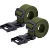 Wisdompro Cinghie di Fissaggio 2 pezzi, Cinghie per Valigie da 120 cm con Fibbie a Scatto Doppie per Sport All'aperto/Viaggio, Cinghia Fissaggio per Bagagli e Sacchi a Pelo (48 Pollice Verde Militare)