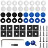 MIPIACE Set di Viti Antifurto per Targa Auto M5 Kit Viti Targa Auto e Moto Universale Viti di Sicurezza per Targa con Clip Set di cacciaviti Guarnizione Viti Della Targa per Auto Moto Camion Furgoni