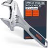 PRESCH Chiave inglese regolabile 300mm - Scala incisa al laser 40mm (metrica e pollice) - Fresata di precisione per una presa ottimale - Robusta chiave a rullino ad ago - Utensile di alta gamma