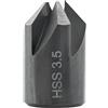 ENT European Norm Tools ENT 50535 Svasatore a pressione HSS, diametro (d) 3,5 mm, D 12 mm, E 90°, GL 25 mm, destra