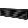 Vent Systems Griglia di ventilazione per porta d'aria, 440 x 120 mm, in plastica nera, a doppia feritoia, griglia di ventilazione per casa, armadio, mobili, bagno, garage