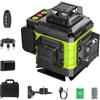 Tdyon Livella Laser Autolivellante 16 Linee, 4 X 360 °Livello Laser Autolivellante Verde, 2 x Batterie, Autolivellante, Supporto rotante, Telecomando Cabina di rilevamento