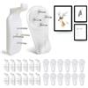 Amacoam Set di Ganci per Quadri Muro 40pcs Gancio Invisibile per quadri Ganci Parete Antitraccia Appendi Quadri Senza Chiodi Ganci Specchio Muro Ganci per Appendere Foto, Dipinti, Cappelli, Specchi