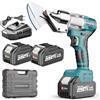 Yofuly Forbici Elettriche Compatibile con Batterie Makita 18V, 2 * 4000mAh Batterie Ahforbici per Metallo Senza Fili, Forbici per Lamiera Senza Fili per Tagliare l'acciaio, Testa Girevole a 360°