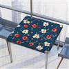 Mexpekil Tovaglia quadrata con fiori blu, 117 x 117 cm, elastica, impermeabile, per interni ed esterni