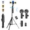 yAyusi Kit Vlogging per iPhone/Android, Automatico Volto Rilevamento Treppiede 180cm con Luce, Microfono e Telecomando, Set Completo per Creator TikTok e YouTube