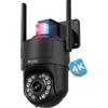 Ctronics 4K Outdoor Camera 5G WiFi, Night Vision Color/IR Starlight 30m