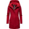 MARIKOO Cappotto di lana da donna con cappuccio Maikoo XS-5XL, rosso scuro, L