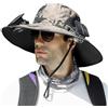 Cappello Con Ventilatore Solare A Tesa Larga: Uomo Donna, Raffreddamento A Mani Libere Con Ventole E Ricarica USB, UPF50+