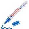 edding 750 Marcatore a Vernice Lucida, Blu, 1 Pennarello, Punta Rotonda 2-4 Mm, Pennarello Indelebile per Vetro, Pietra, Legno, Plastica, Carta, Impermeabile, Alta Copertura